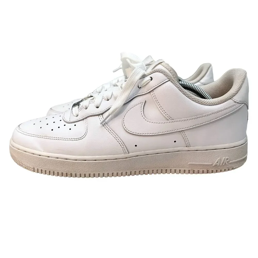 Refurbished Nike Air Force One AF1 '07 Men's Leather All Whites Size 11.5